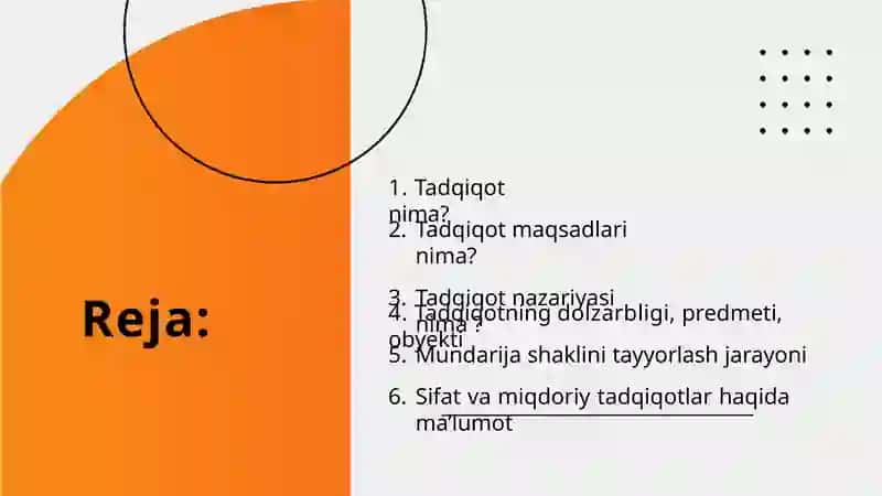 Tadqiqotloyihasi strukturasi nishakillantirish 2