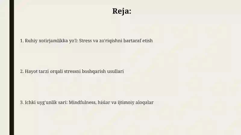 Ruhiy osoyishtalikni taminlash 2
