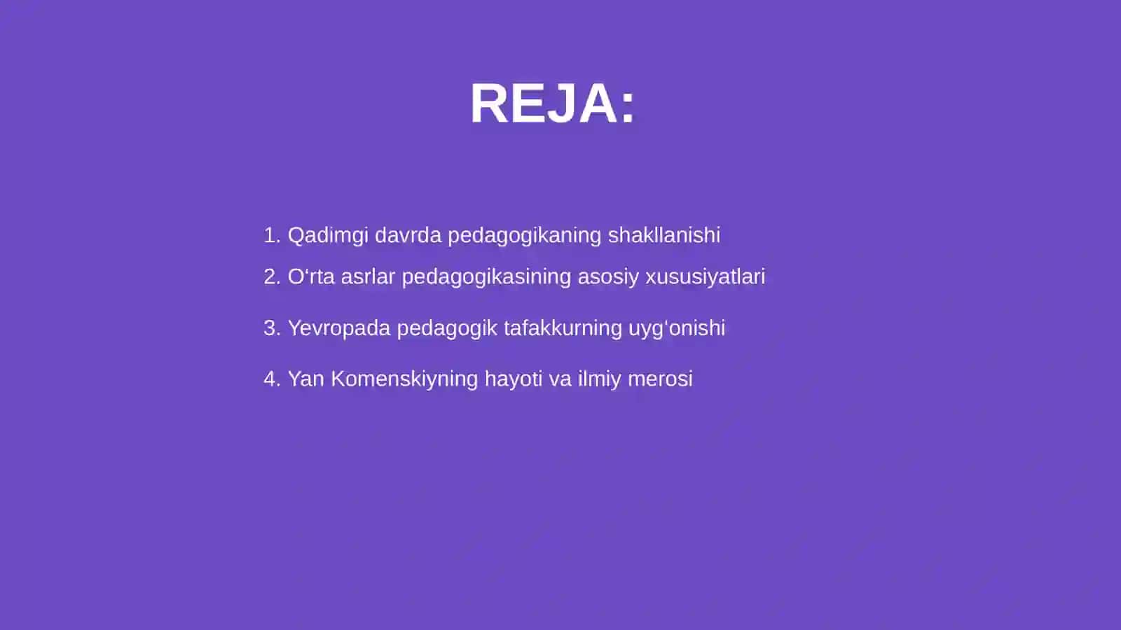 Jaxon pedagogika fanining rivojlanish tarixi 2