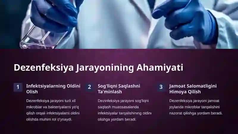 Zamonaviy Antiseptik va Dezenfiksiyalovchi Vositalar 2