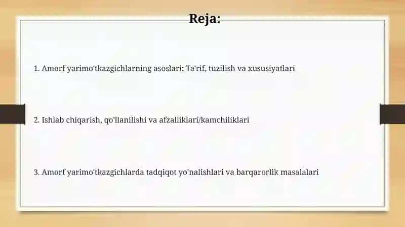 Amorf yarimo'tkazgichlar 2