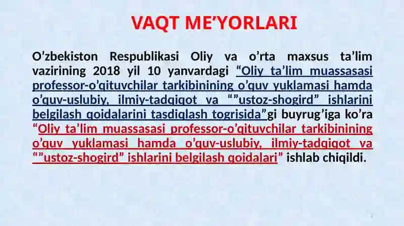 OLIY TA’LIM TIZIMIDA KREDIT-MODUL TIZIMI 2