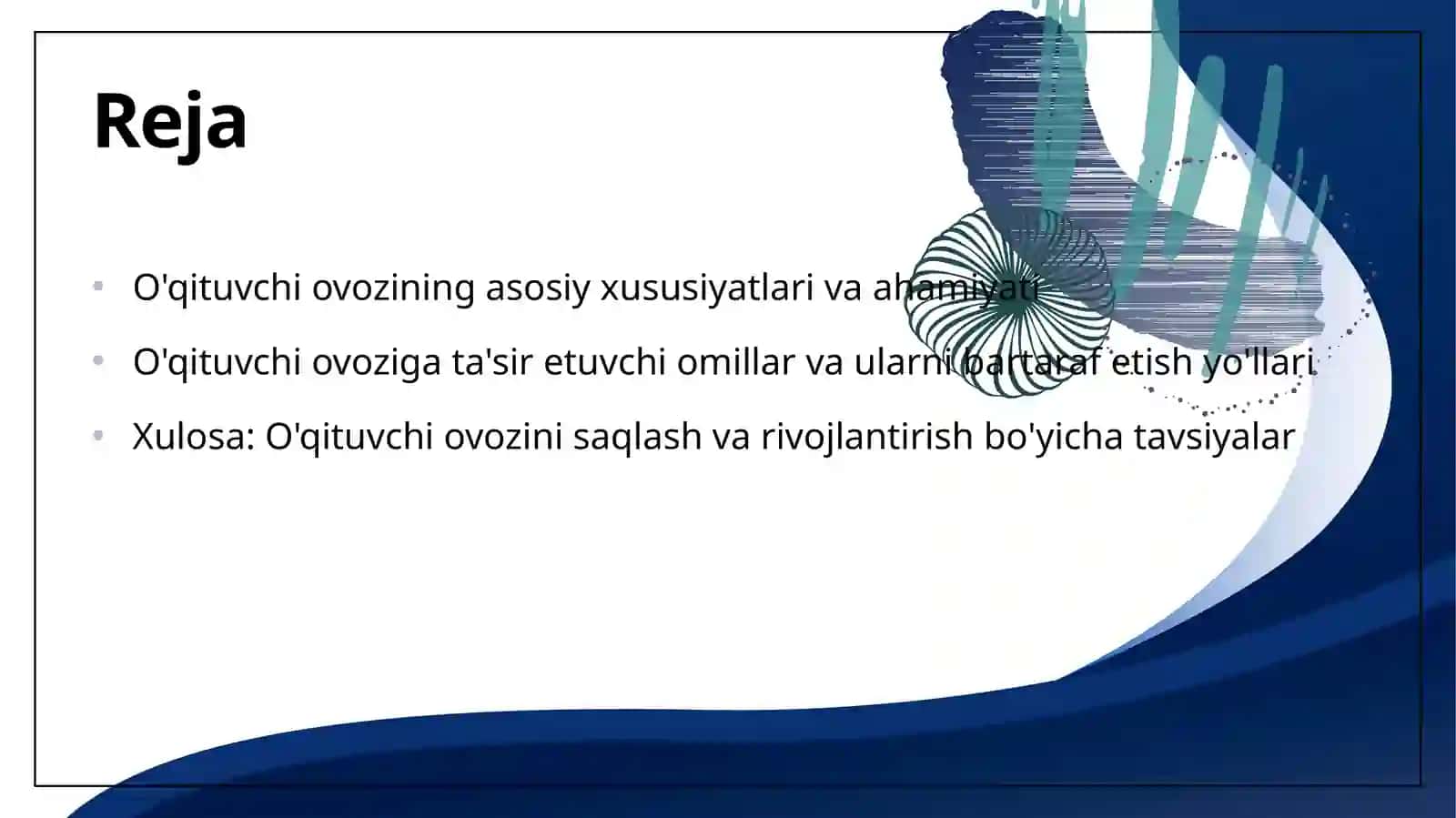 Oʻqituvchi ovozini xususiyatlari 2
