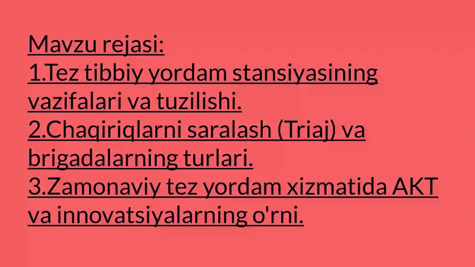 Tez tibbiy yordam stansiyasi 2