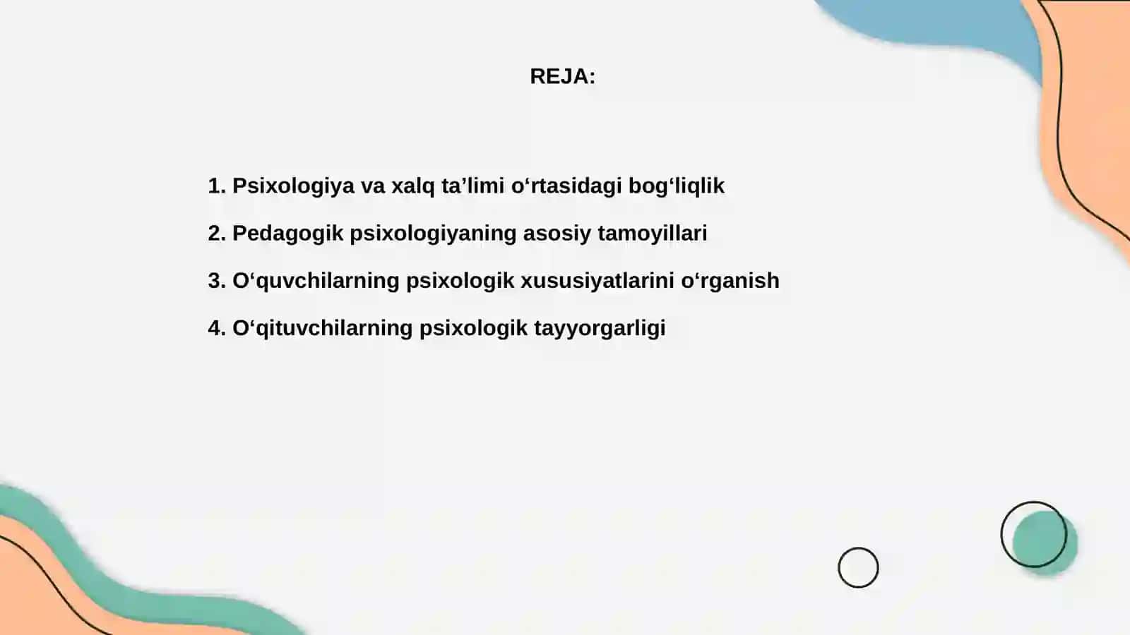 Xalq ta’limida psixologiyaning o’rni 2