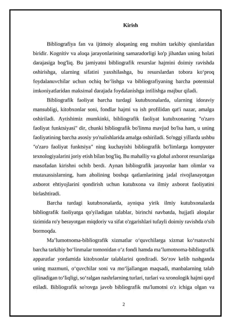 Zamonaviy bibliografiya tizim sifatida 2