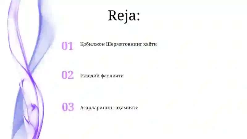 Qobiljon Shermatov hayoti va ijodi 2