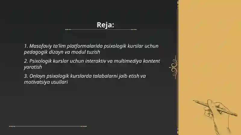 Masofaviy ta'lim platformalarida psixologik kurslar tashkil etish 2