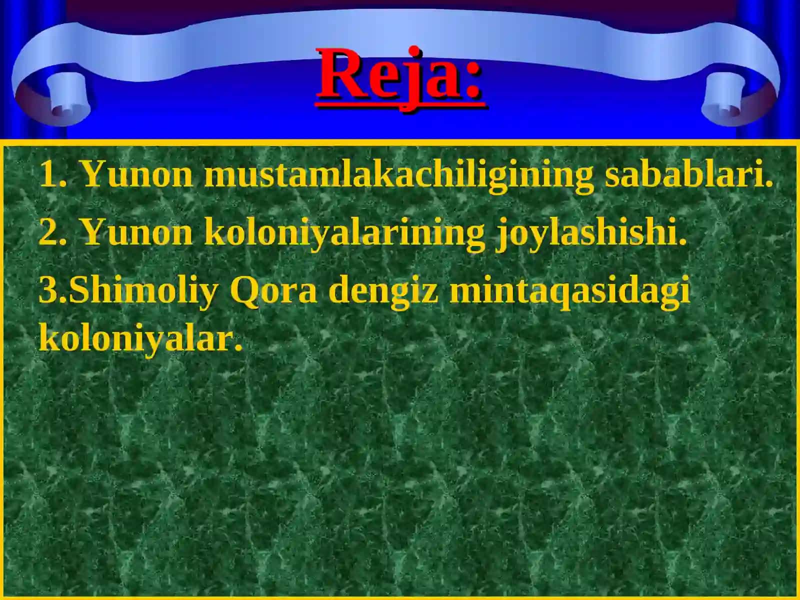 Yunon koloniyalarining tashkil topishi 2