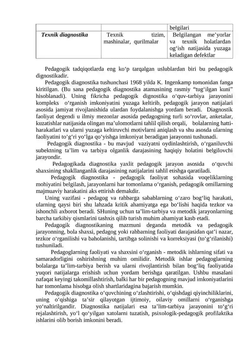 Pedagogik diagnostika 2