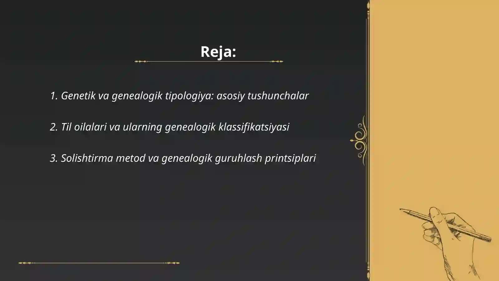Genetik va genealogik tipologiya 2