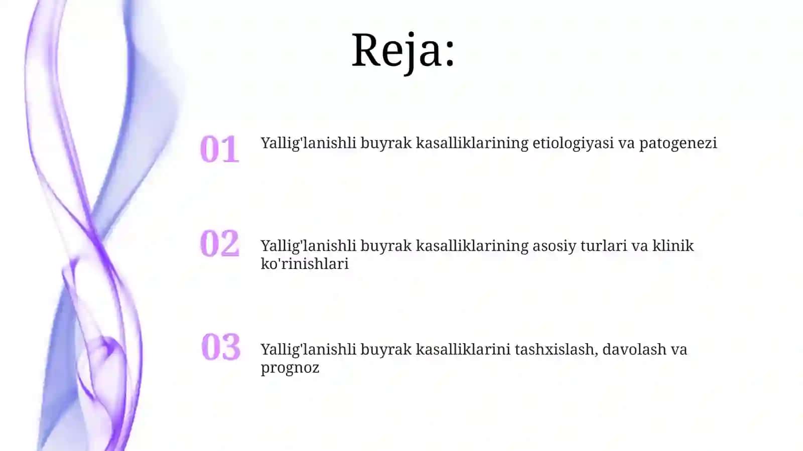Buyrakning yallig'lanish kasalliklarining etiologiyasi, patogenezi, kasallik 2