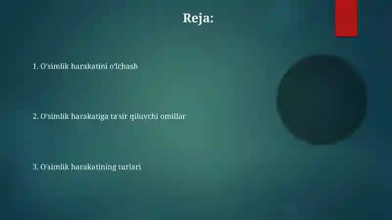O'simliklardagi harakatlarni o'rganish 2