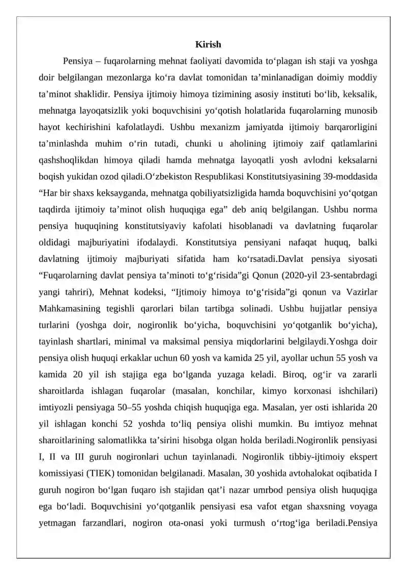 Fuqarolarning pensiya olish huquqi 2