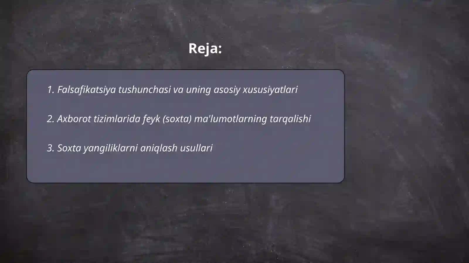 Falsafikatsiya metodi 2