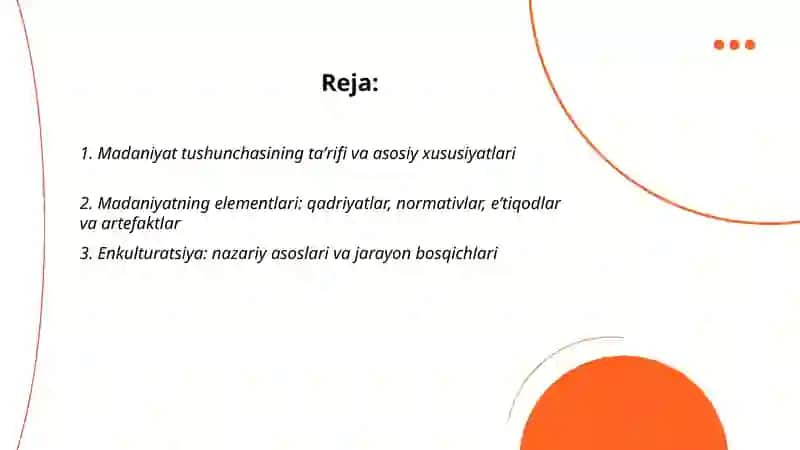 Madaniyat tushunchasi 2