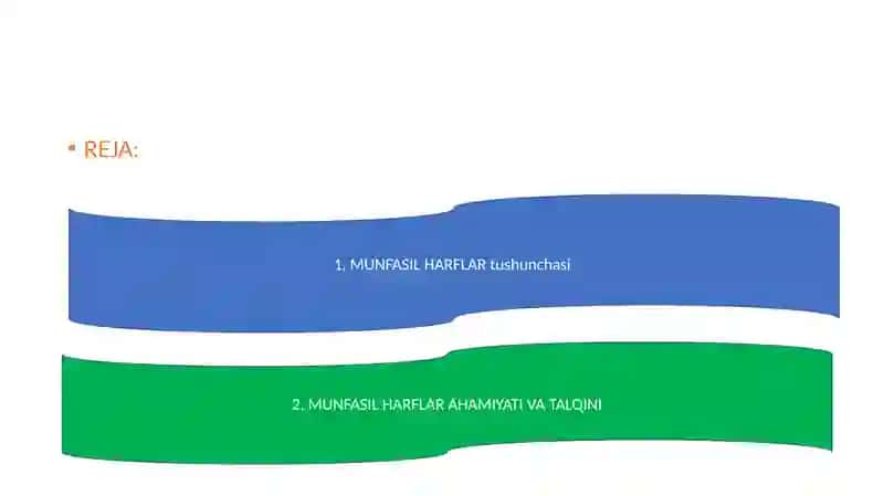 MUNFASIL HARFLAR HAQIDA MaʼLUMOT 2