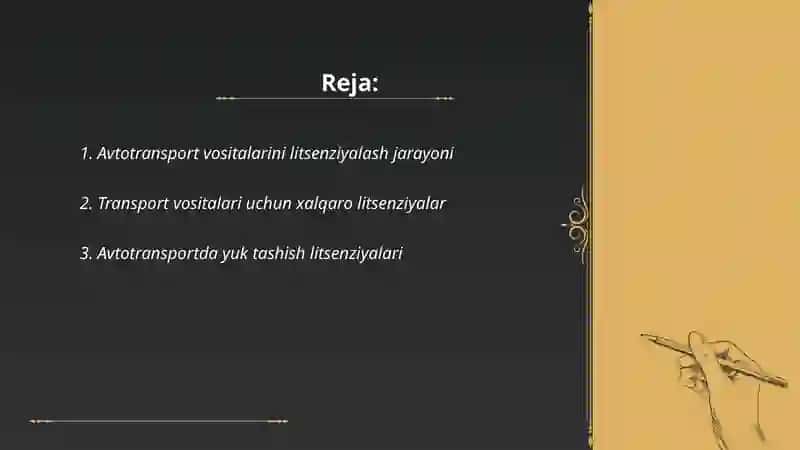 Avtotransport vositalarini litsenziyalash 2