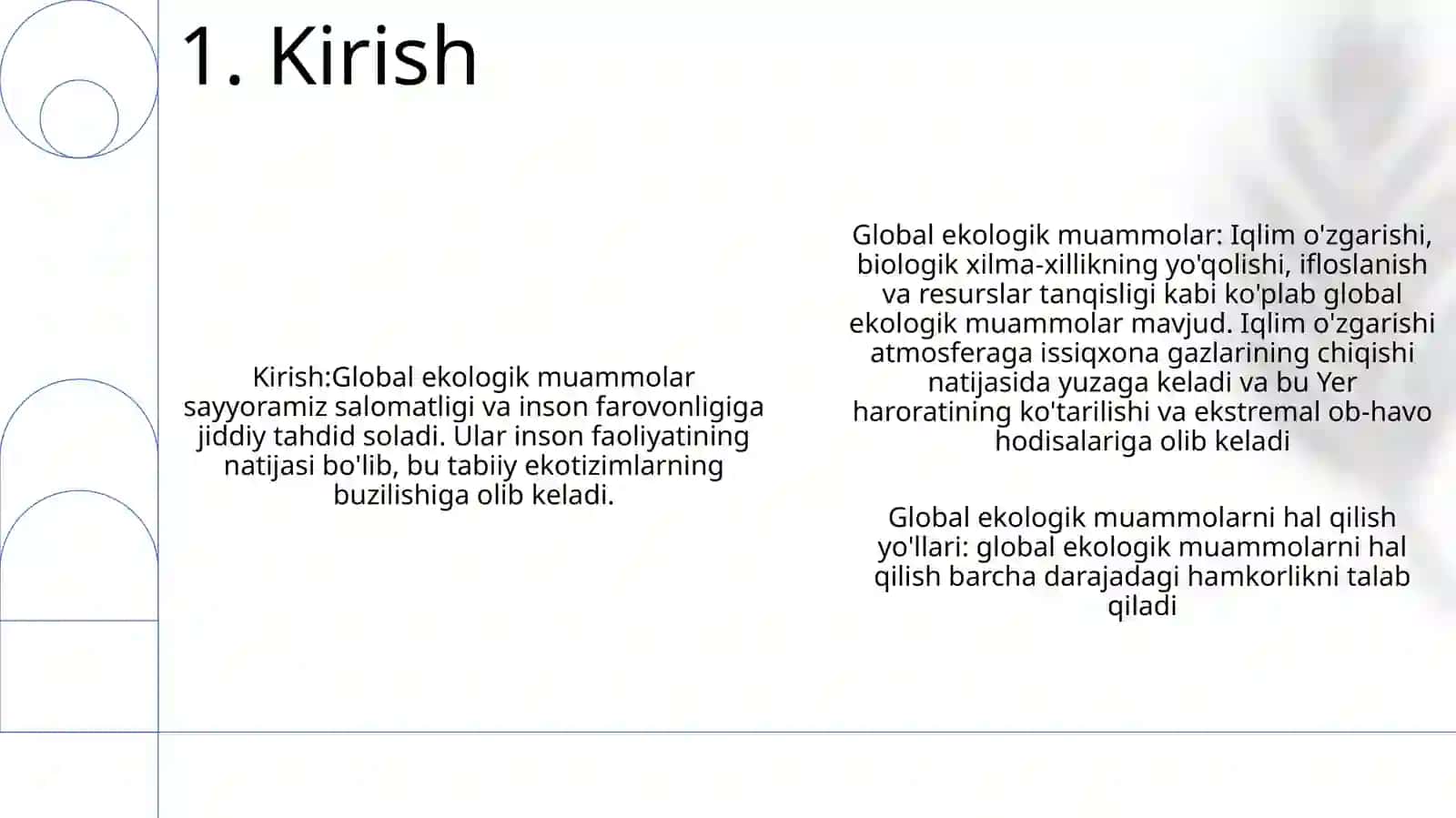 Global ekologik muammolar 2