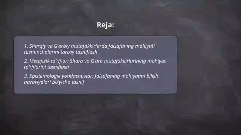 Falsafaning mohiyati 2