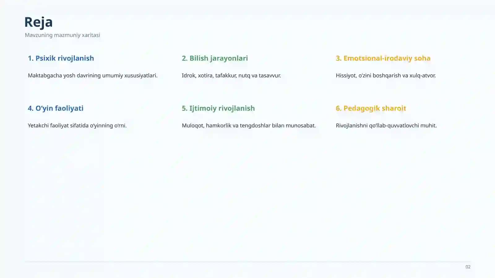 Maktabgacha yoshdagi bolalarning psixik rivojlanishi 2