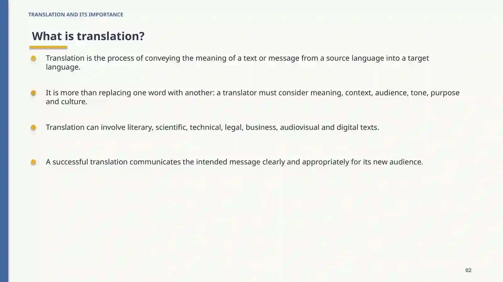 TRANSLATION AND ITS IMPORTANCE 2