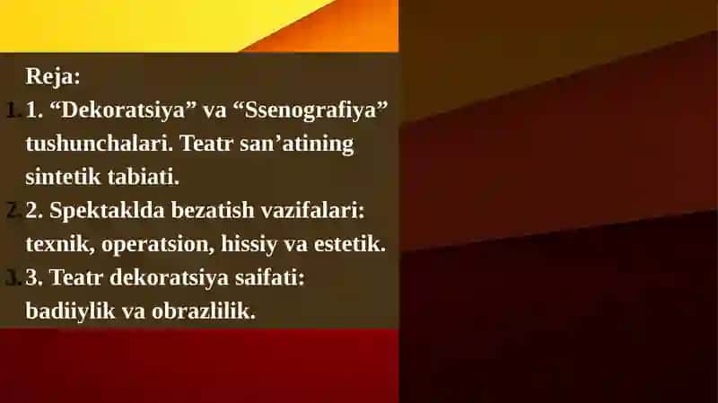 SSENOGRAFIYANING YUZAGA KELISHI 2