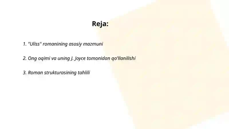 "Uliss" romanining tahlili 2
