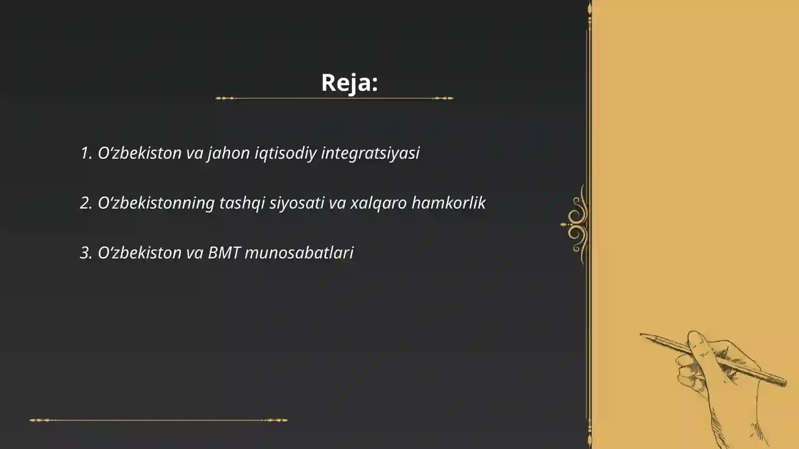 Oʻzbekiston va jahon iqtisodiy integratsiyasi 2