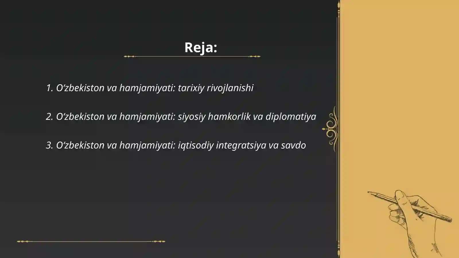 Oʻzbekiston va hamjamiyati: tarixiy rivojlanishi 2