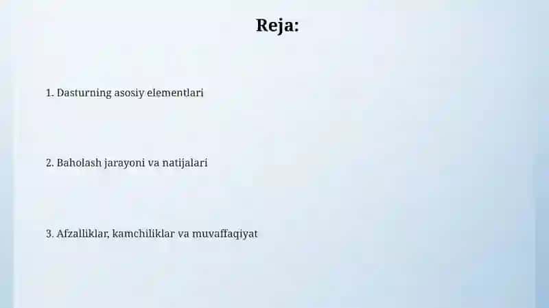 Egra baholash dasturi 2