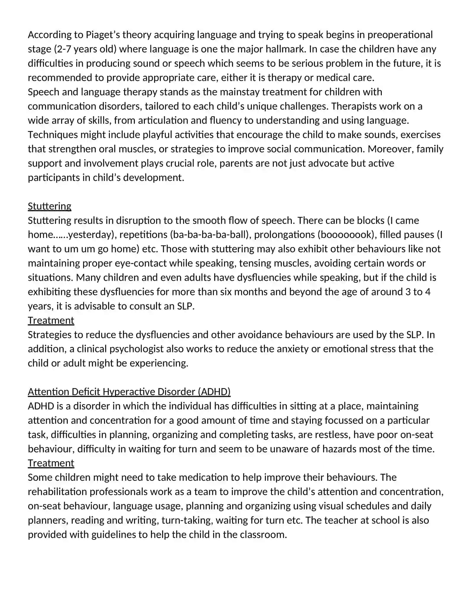 Piaget’s Model of Cognitive Development 2
