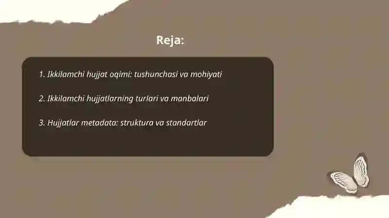 Ikkilamchi hujjat oqimi 2