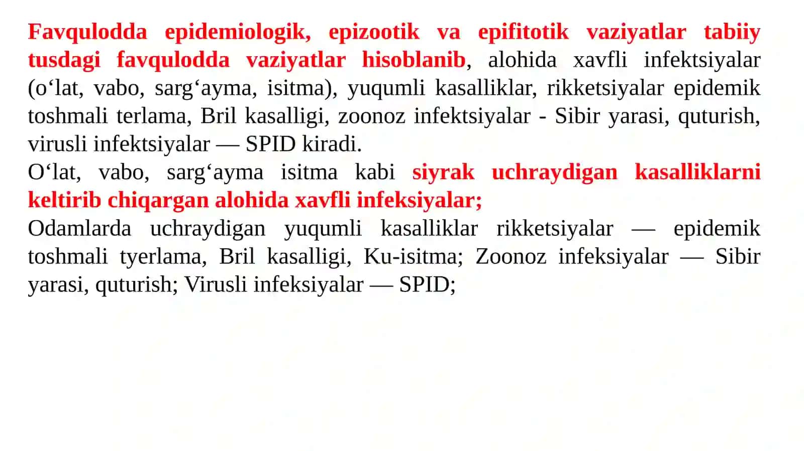 Favquloddagi epidemiologik, epizootik va epifitotik vaziyatlar 2