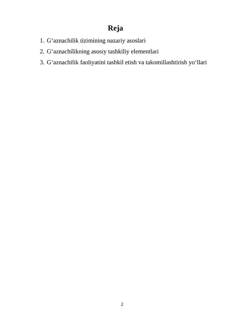 G‘aznachilikning asosiy tashkiliy elementlari 2