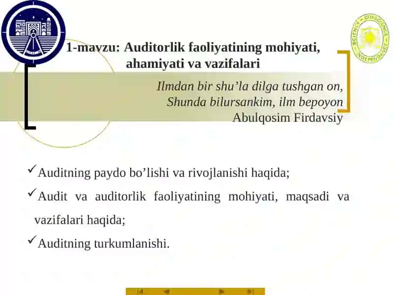 Auditorlik faoliyatining mohiyati va vazifalari 2