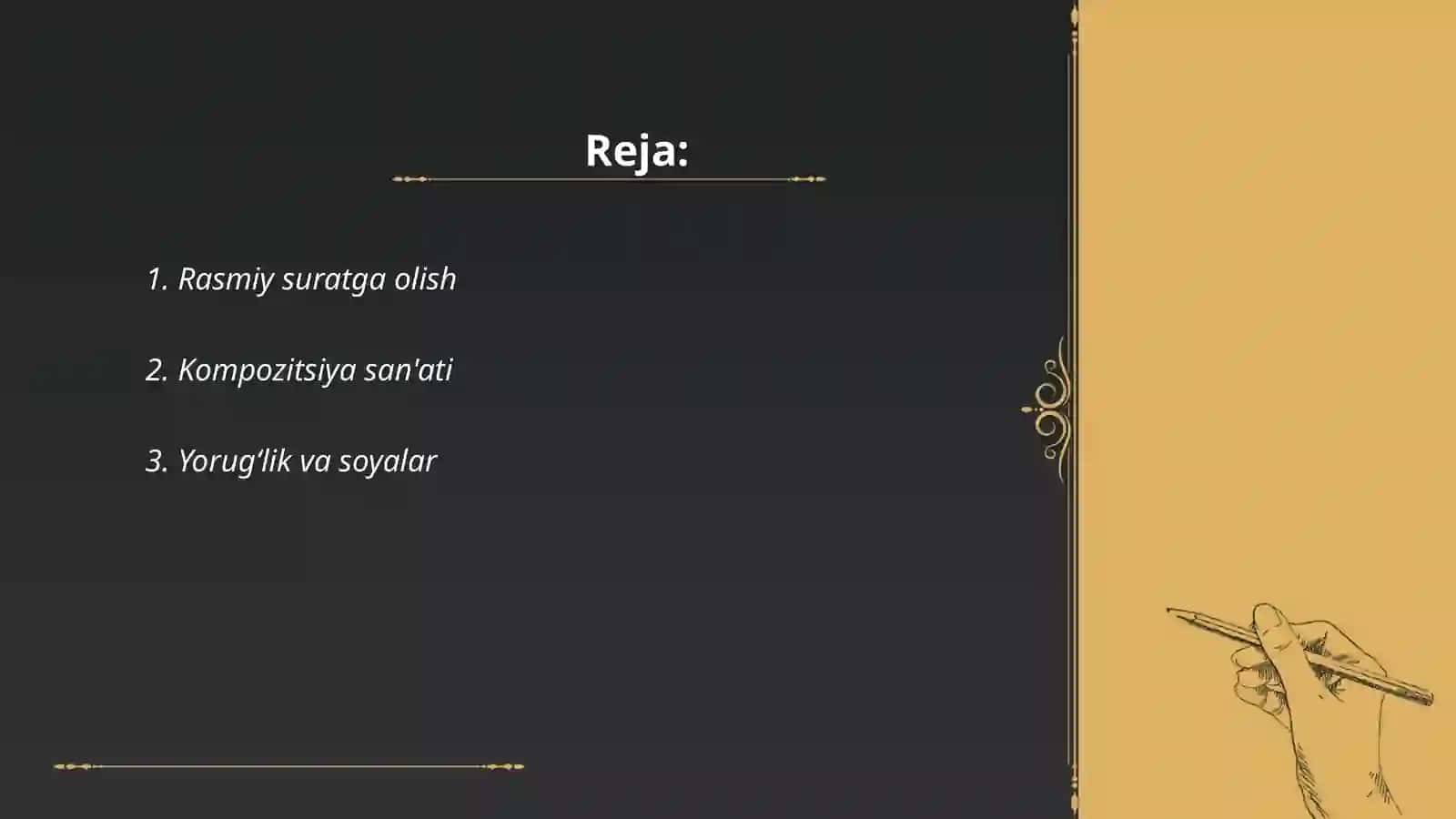 Rasmiy suratga olish 2