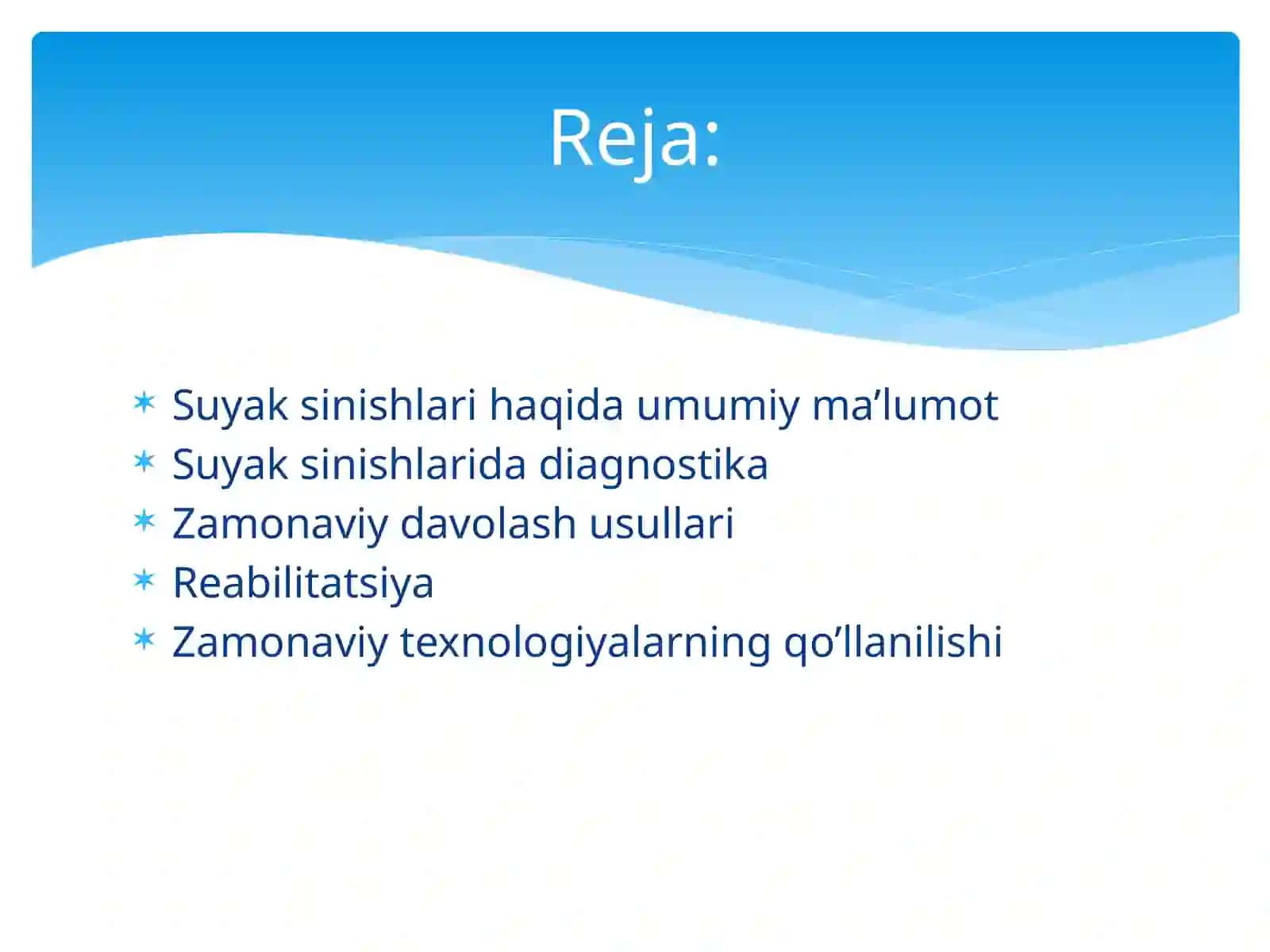 Suyak sinishlarida zamonaviy davolash usullari 2