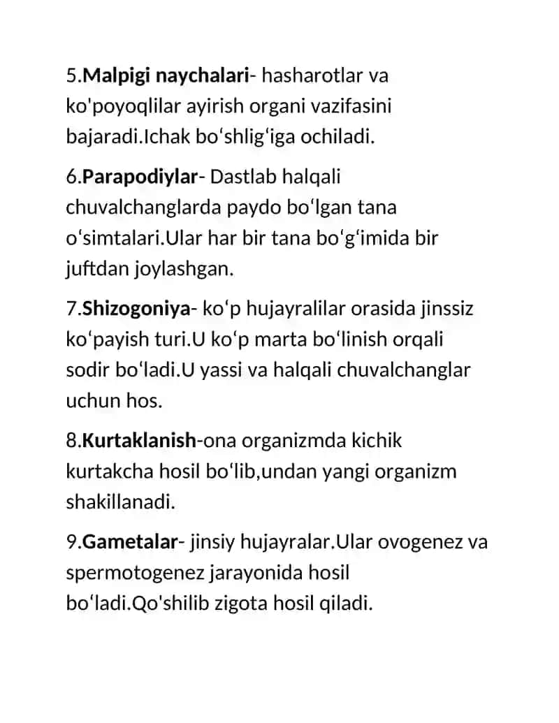 Glosariy zoologiya fanidan 2