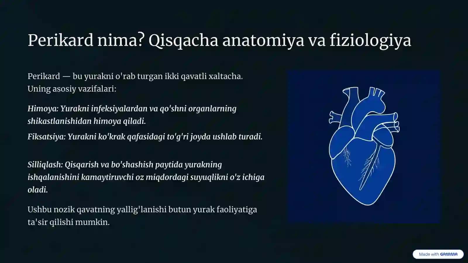 Perikarditlar: Turlari, tashxisi va davolash strategiyalari 2