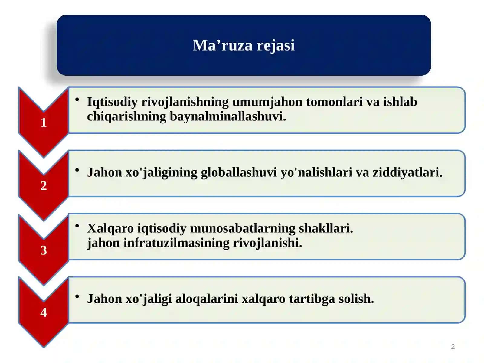 Iqtisodiyot nazariyasi 2