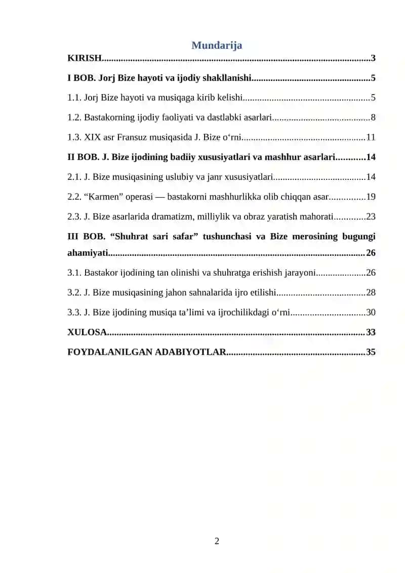 Kurs ishi musiqa fanidan 2