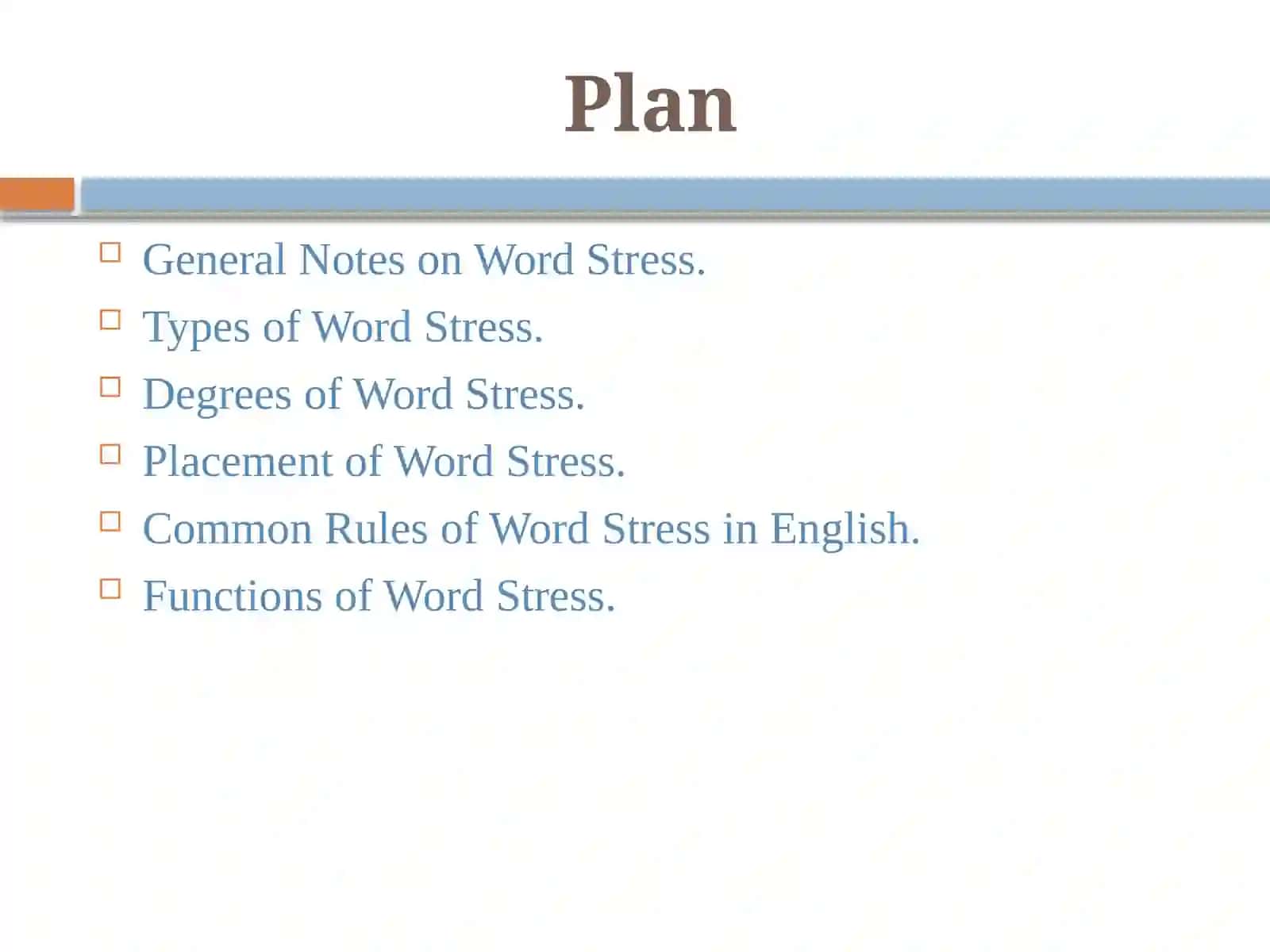 THE Word Stress IN ENGLISH 2
