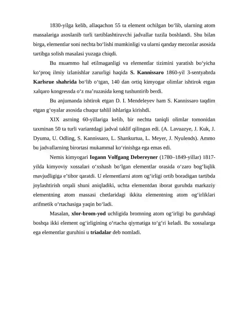 Kimyoviy Elementlarning Davriy Qonuni 2