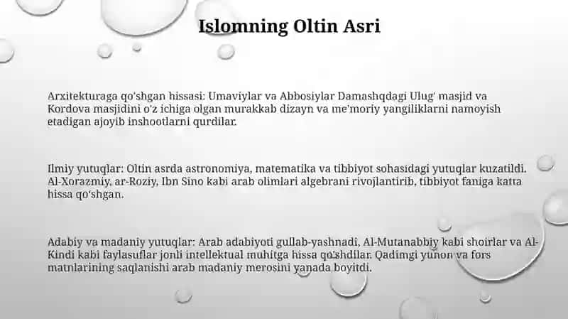 Arab Xalifaligi Madaniyati 2