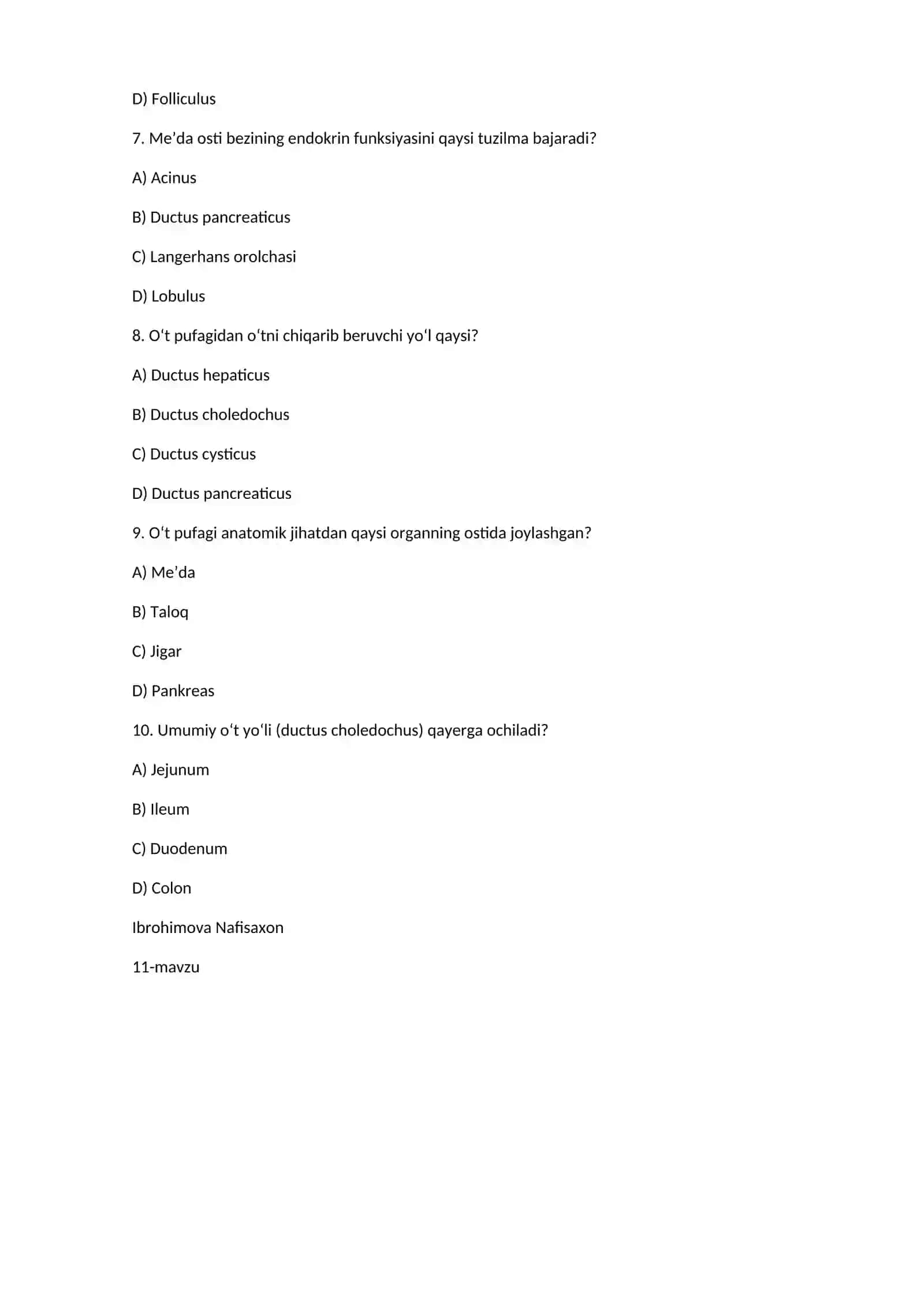 Anatomik jihatdan umumiy tahlil 2