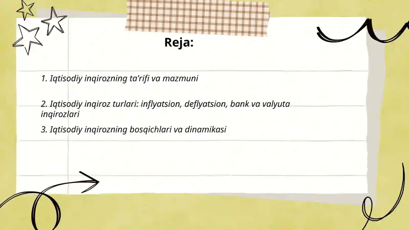 Iqtisodiy inqirozning ta'rifi va mazmuni 2