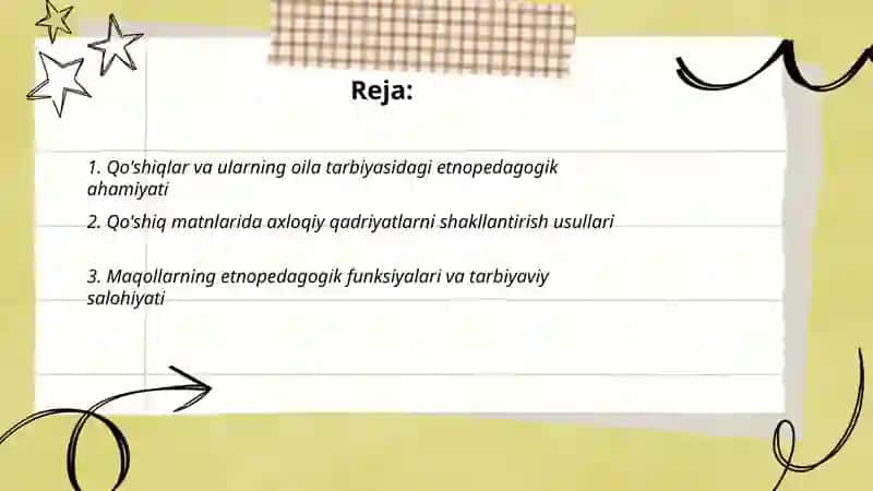 Qo'shiqlar.Maqollar va ularning etnopedagogik ahamiyati 2