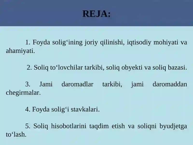 Foyda solig‘i 2