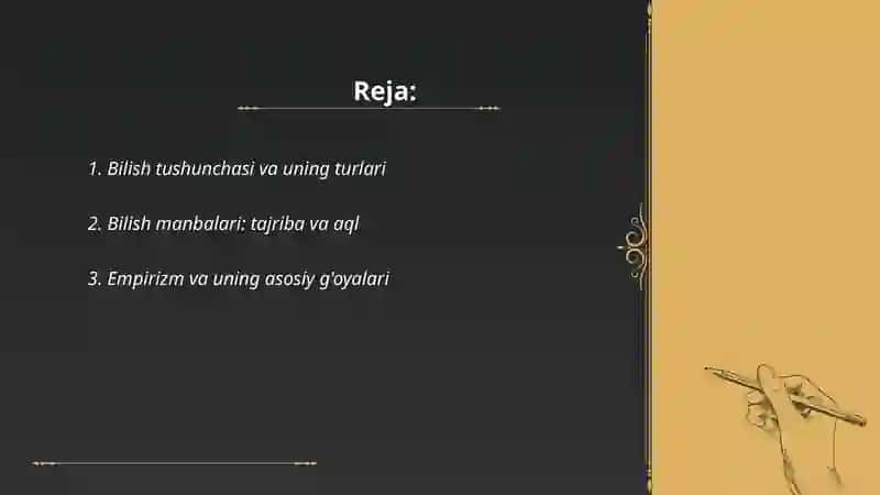 Bilish falsafasi 2
